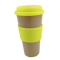 Rice Husk Fiber Mug with Silicon sleeve 550ml